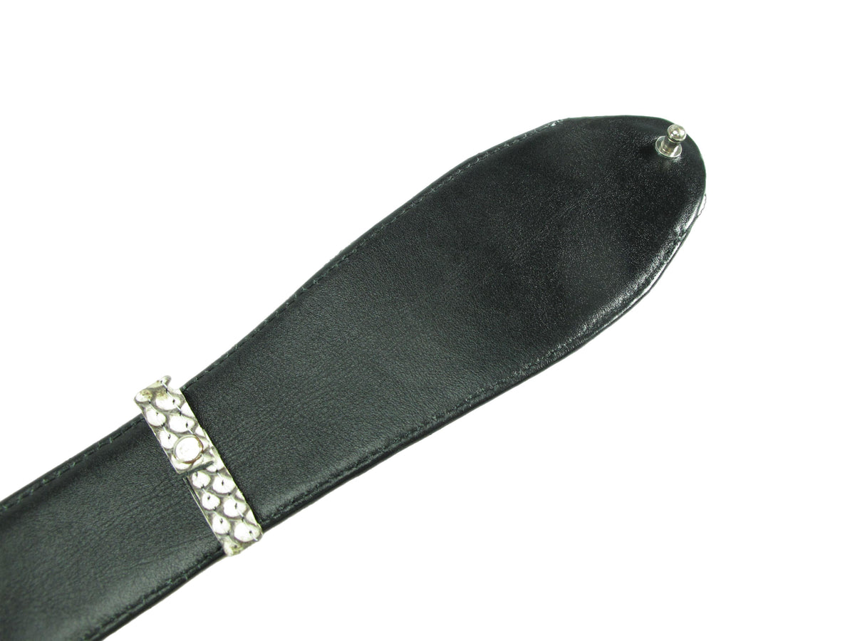 Genuine Cobra Snake Skin with Head Leather Dress Belt