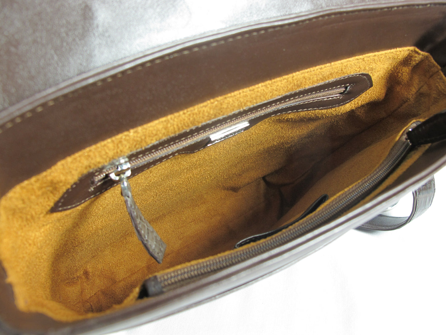 Genuine Crocodile Caiman Skin Leather Men's Crossbody Messenger Bag