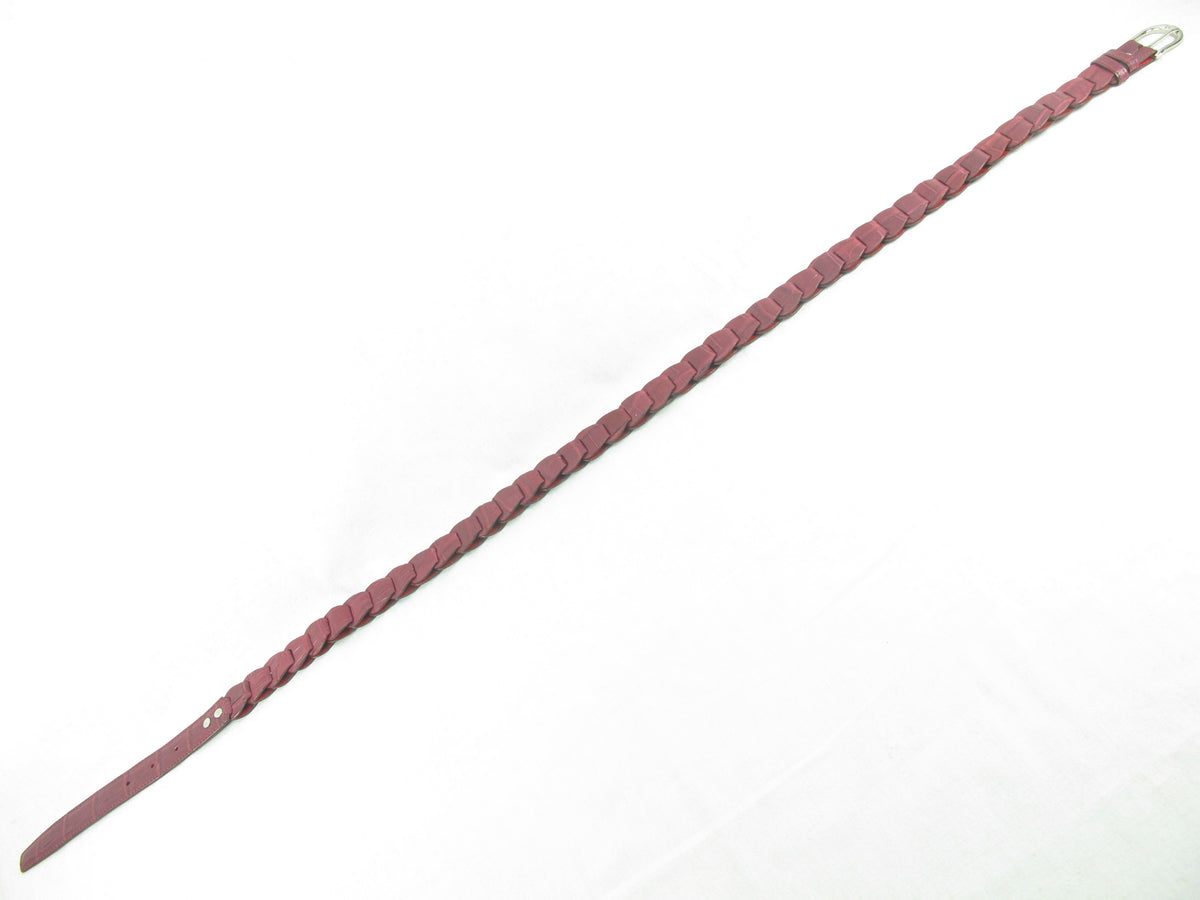 Genuine Crocodile Skin Leather Women's Handmade Belt