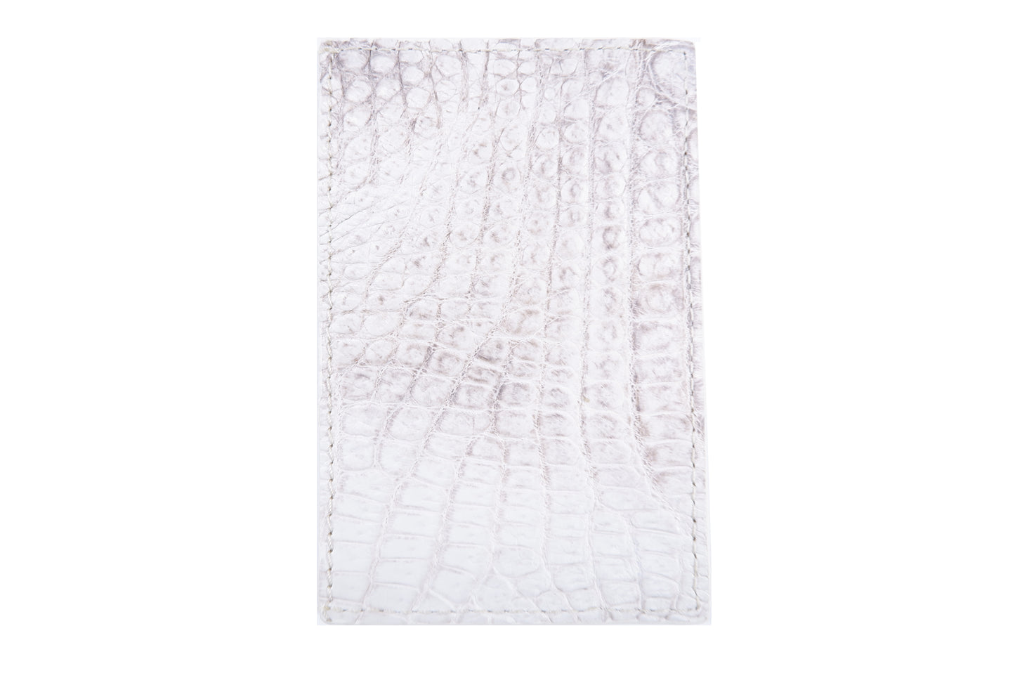 Genuine Crocodile Skin Leather Slim Vertical Business & Credit Card Holder Sleeve Wallet with Hidalgo Horse Design