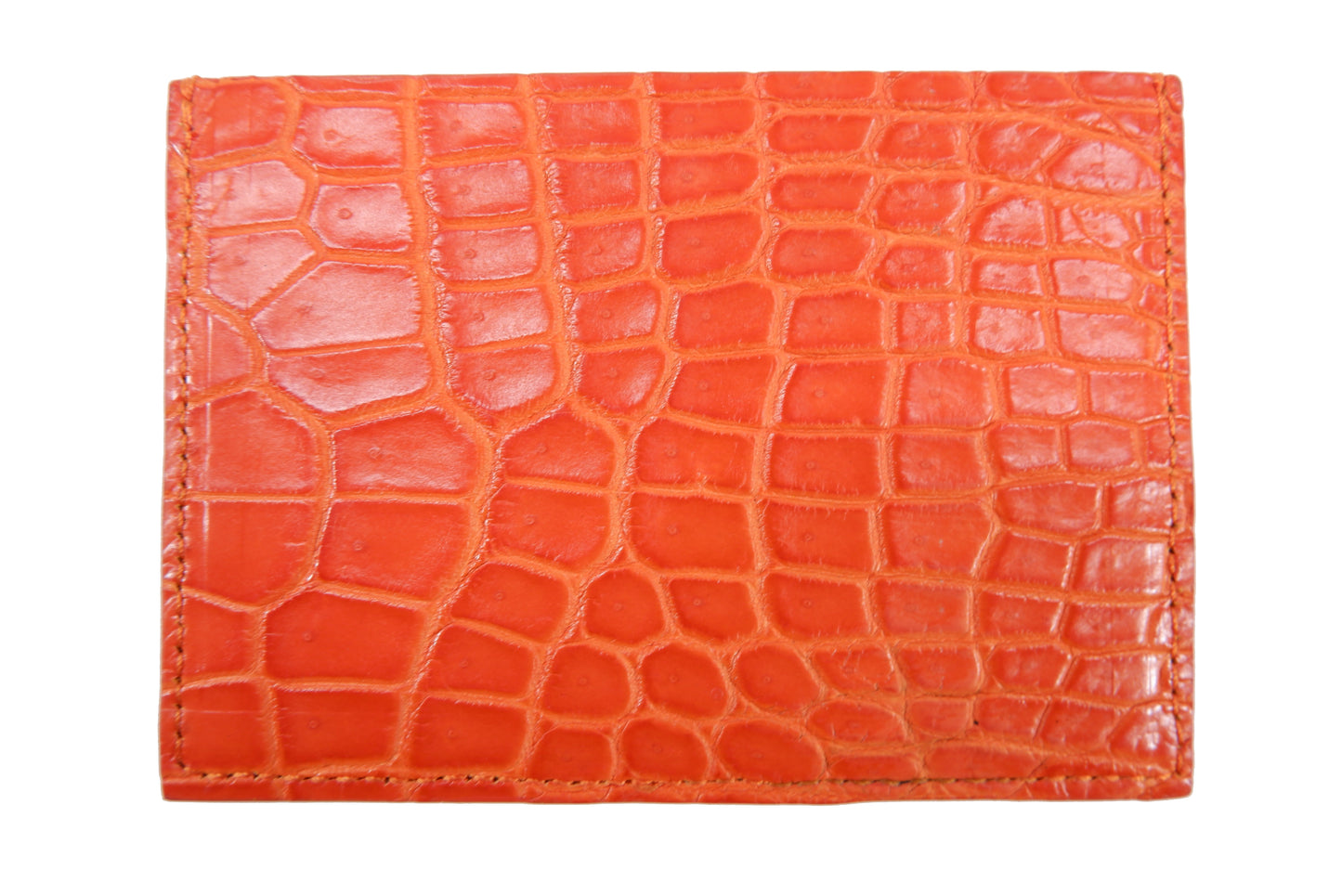 Genuine Crocodile Skin Leather Slim Business & Credit Card Holder Sleeve Wallet with Hidalgo Horse Design