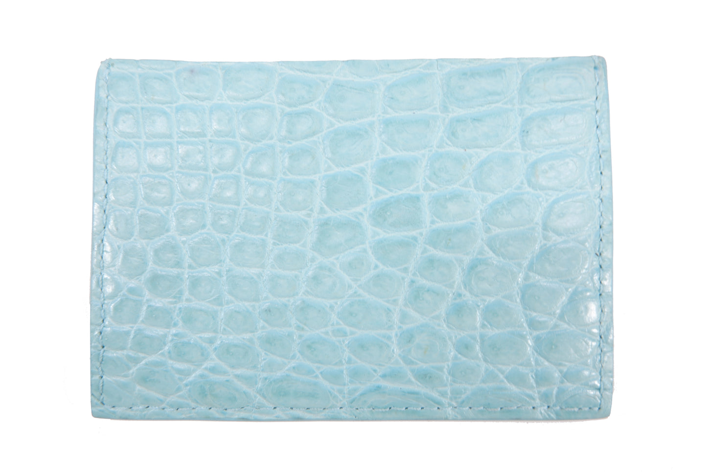 Genuine Crocodile Skin Leather Slim Business & Credit Card Holder Sleeve Wallet with Seal Design