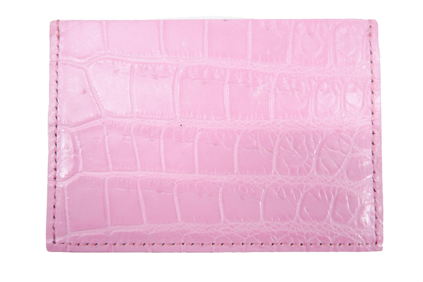 Genuine Crocodile Skin Leather Slim Business & Credit Card Holder Sleeve Wallet with Hippopotamus Design