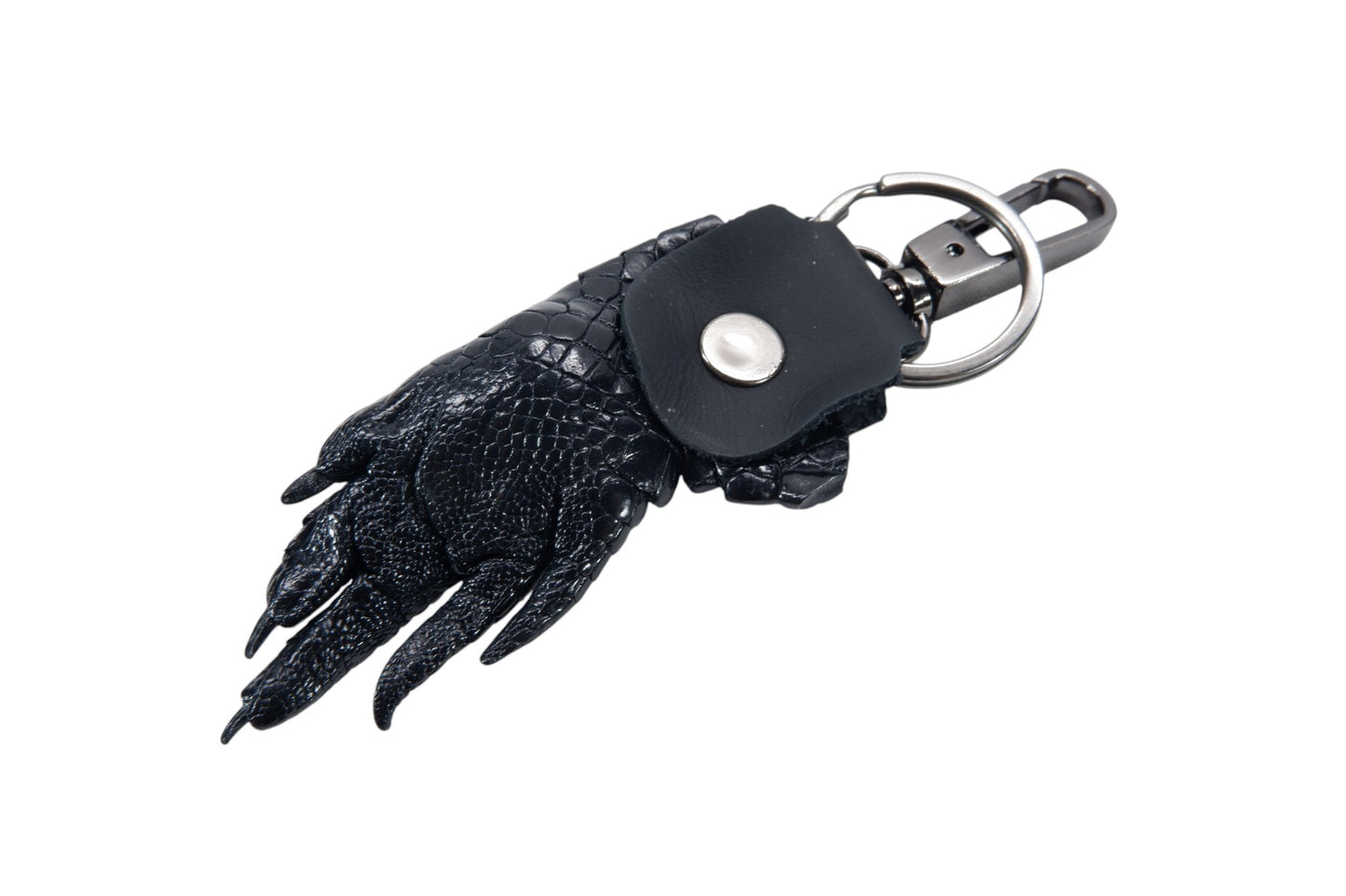 Genuine Crocodile Skin Leather Foot Claw Key Ring Keychain Holder