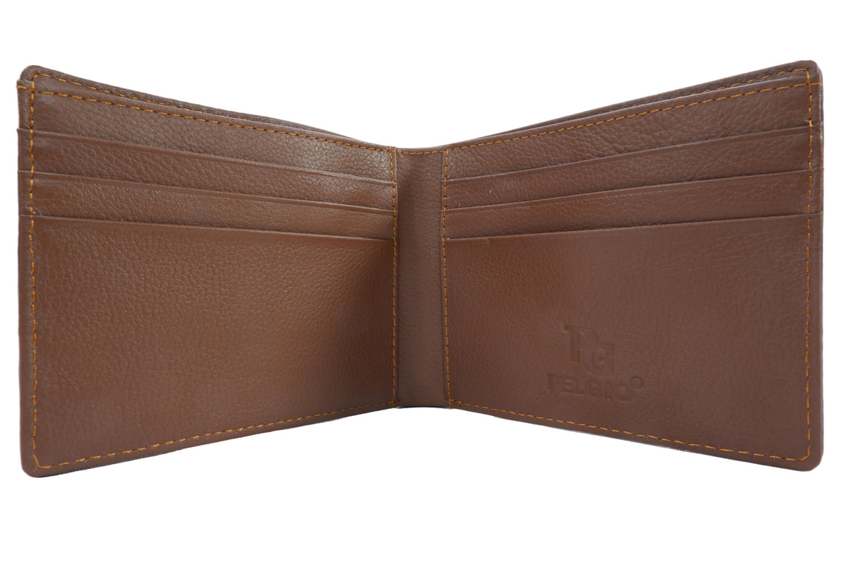 Genuine Crocodile Head Hornback Skin Leather Bifold Wallet