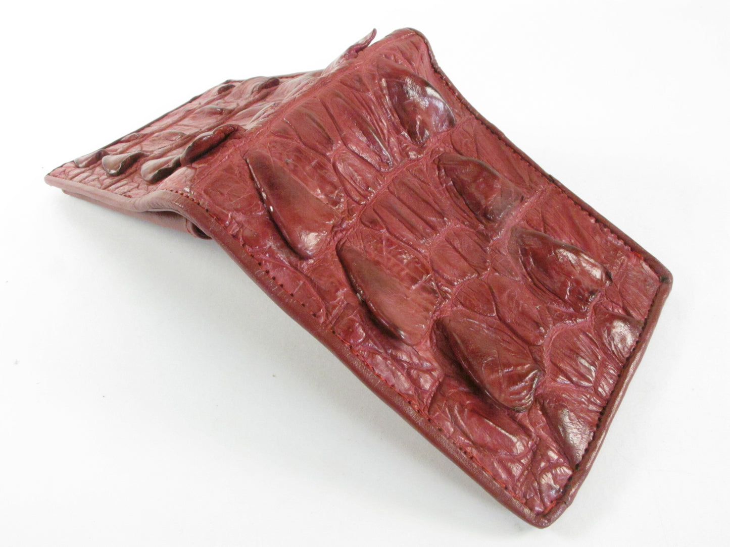 Genuine Crocodile Tail Skin Leather Bifold Wallet