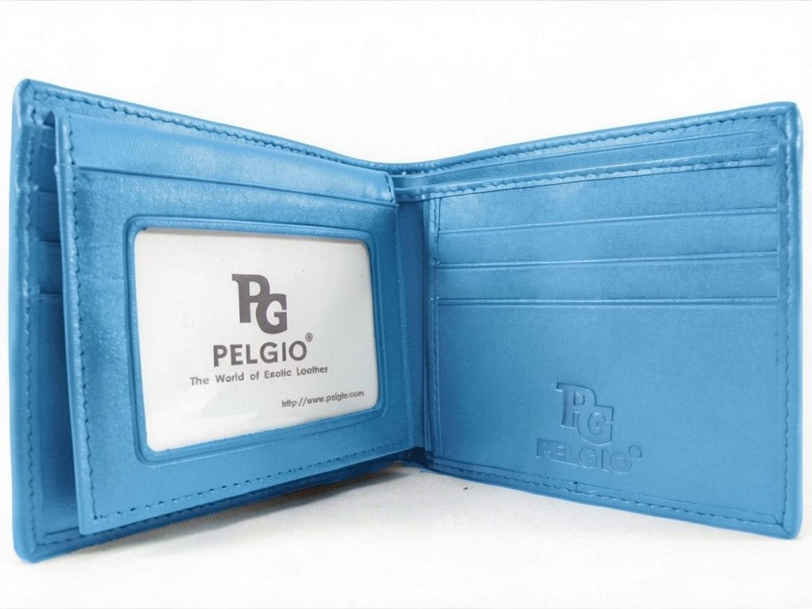 Genuine Crocodile Backbone Skin Leather Men's Bifold Wallet