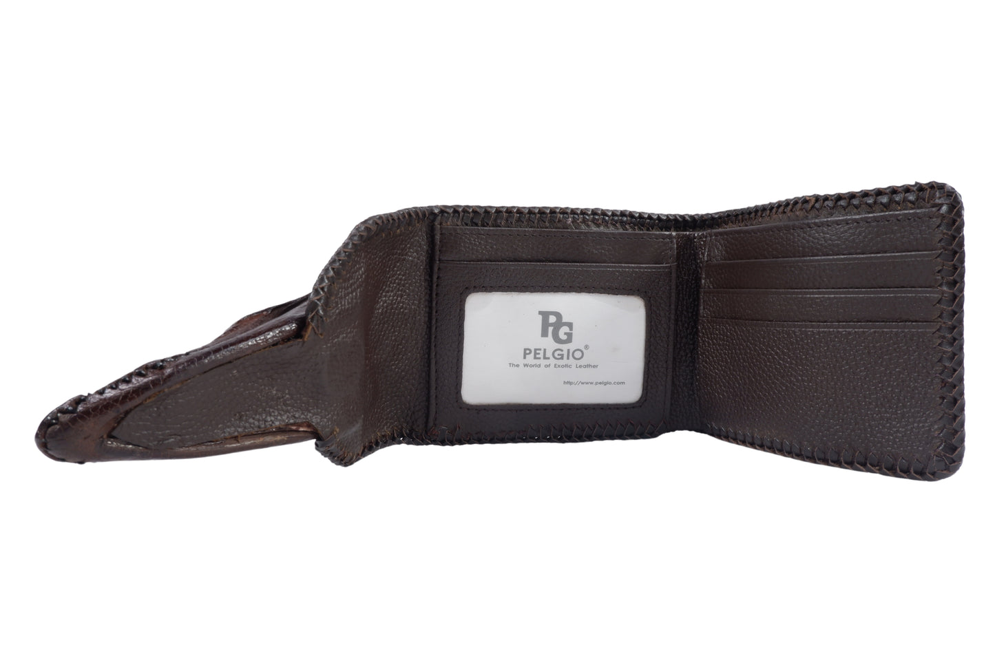 Genuine Crocodile Full Skin with Head Leather Handmade Bifold Wallet