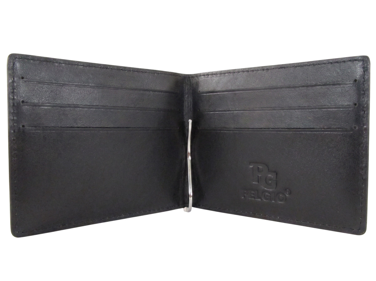 Genuine Burmese Python Skin Leather Money Clip Slim Bifold Men's Wallet