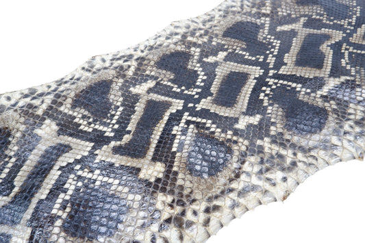 Genuine Reticulated Python Skin Leather Hide Pelt Caramel Brown