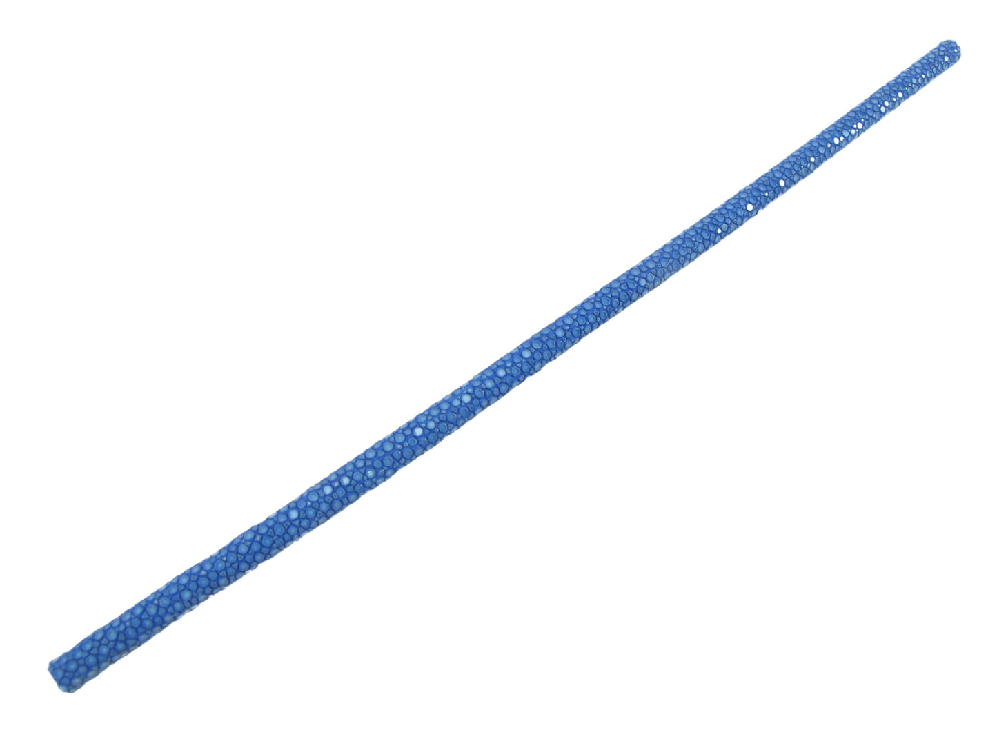 Genuine Polished Stingray Skin Leather Cord Blue