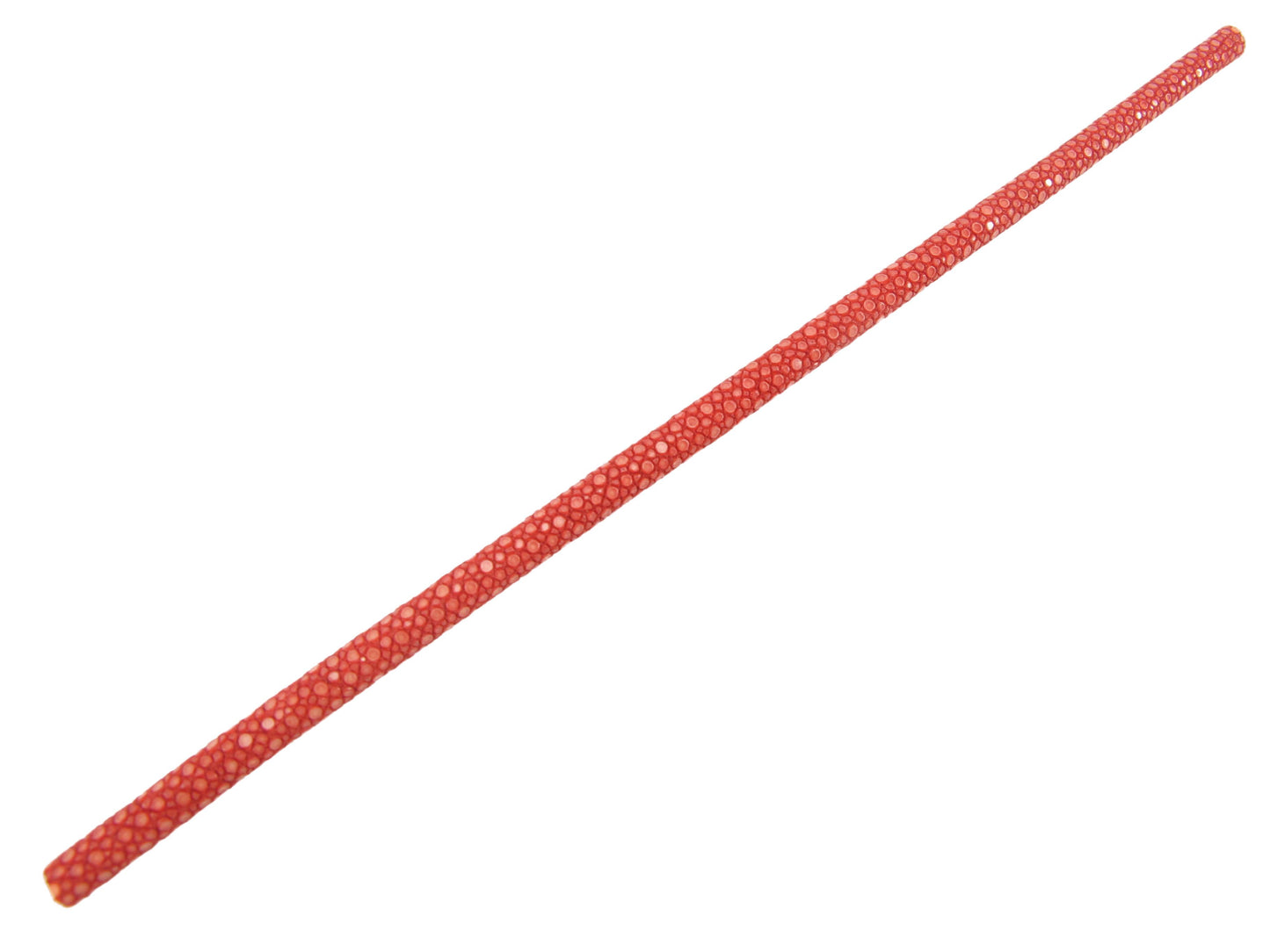 Genuine Polished Stingray Skin Leather Cord Red