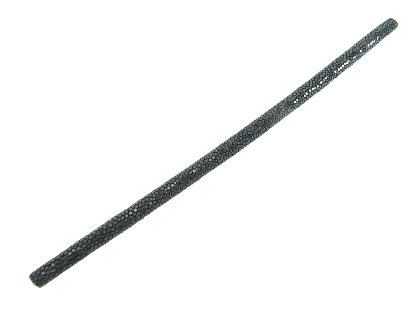 Genuine Polished Stingray Skin Leather Cord Black