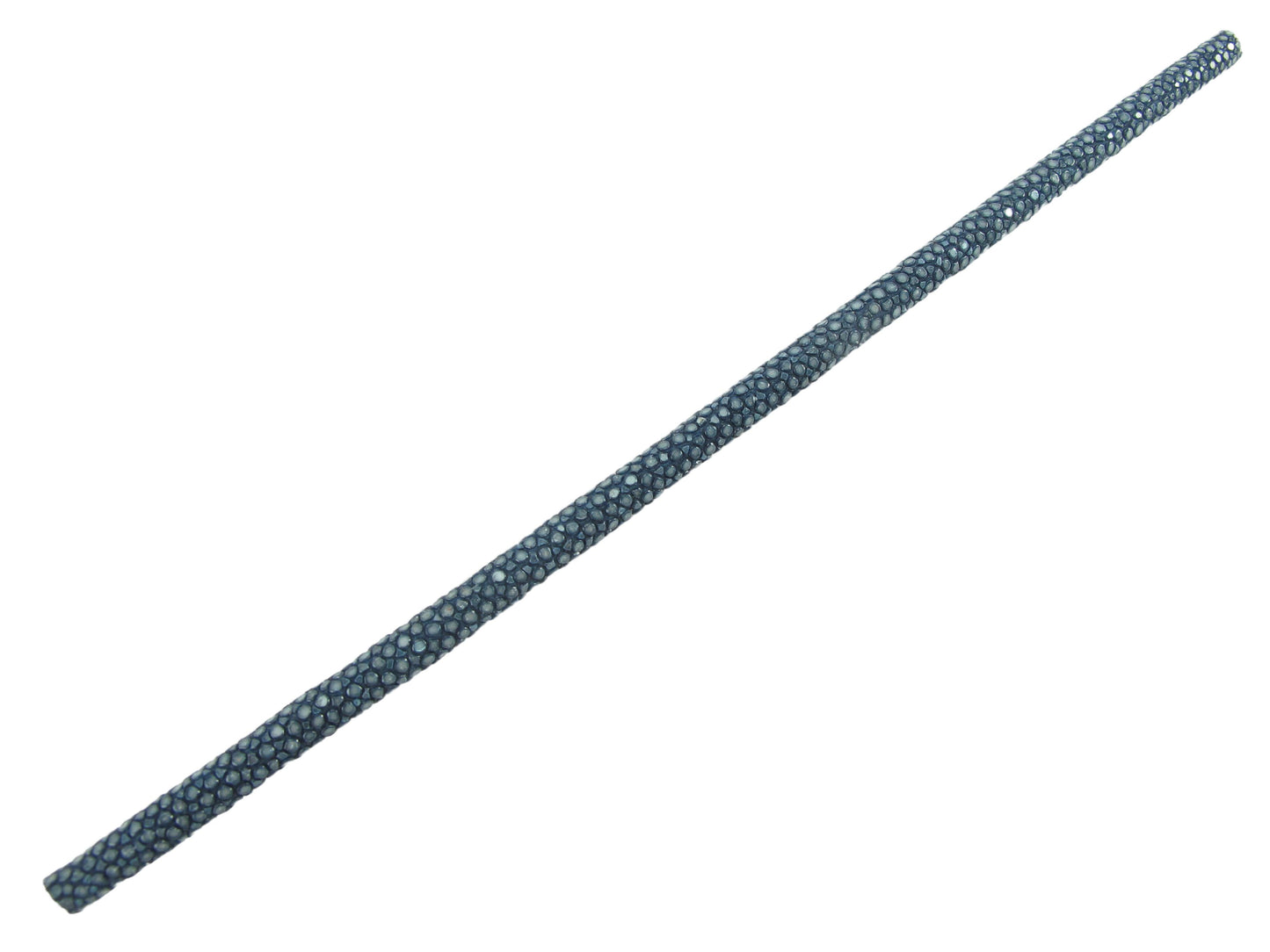 Genuine Polished Stingray Skin Leather Cord Blue