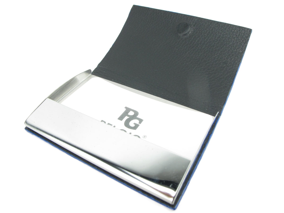 Genuine Polished Stingray Skin Magnetic Metal Business Card Holder Case