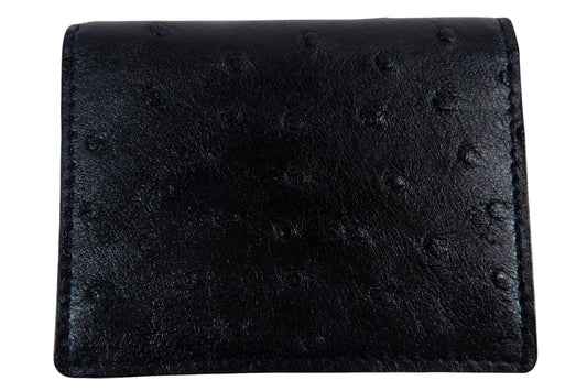 Genuine Ostrich Quill Skin Leather Business & Credit Card Holder Wallet