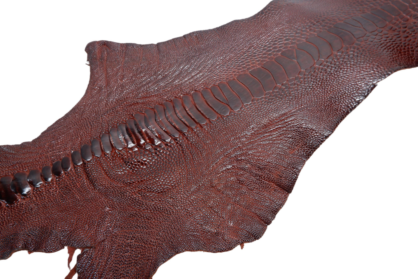 Genuine Ostrich Leg Skin with Claw Leather Hide Pelt