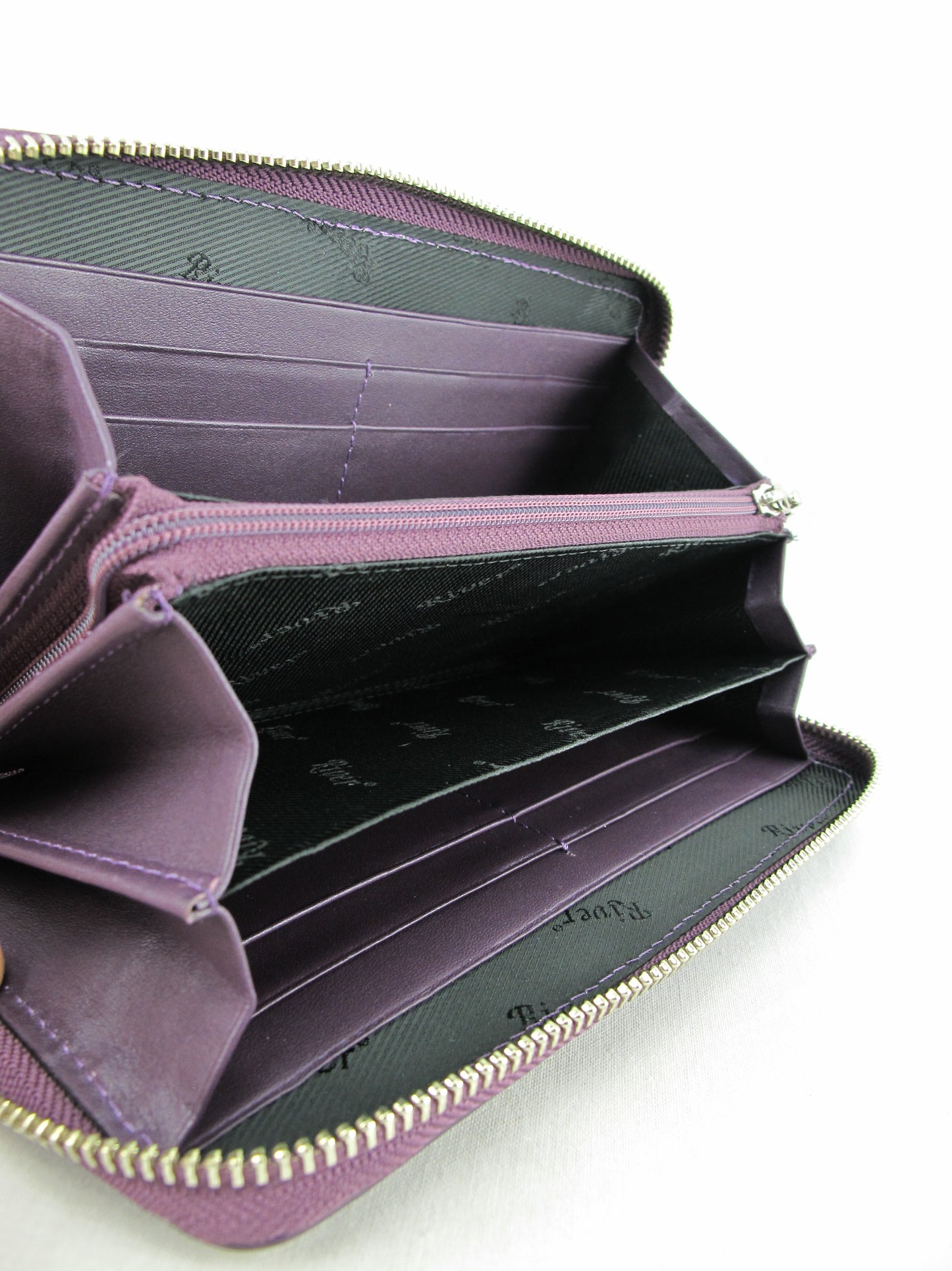 Genuine Caiman Crocodile Hornback Skin Leather Zip Around Clutch Wallet Purse