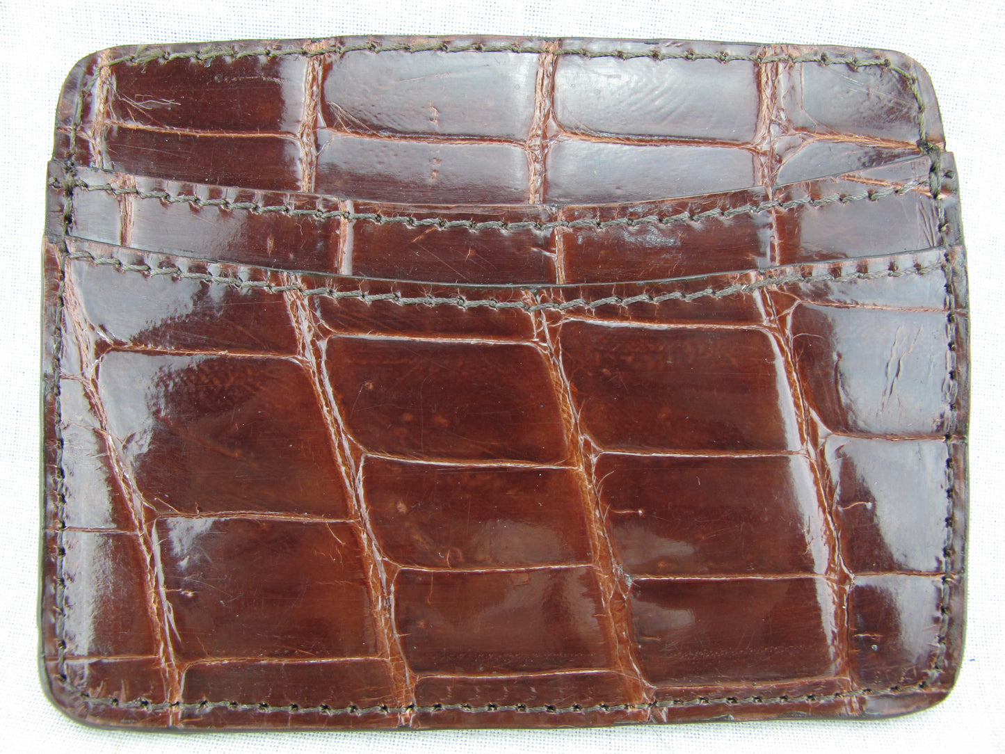 Genuine Crocodile Skin Leather Slim Business & Credit Card Holder Wallet