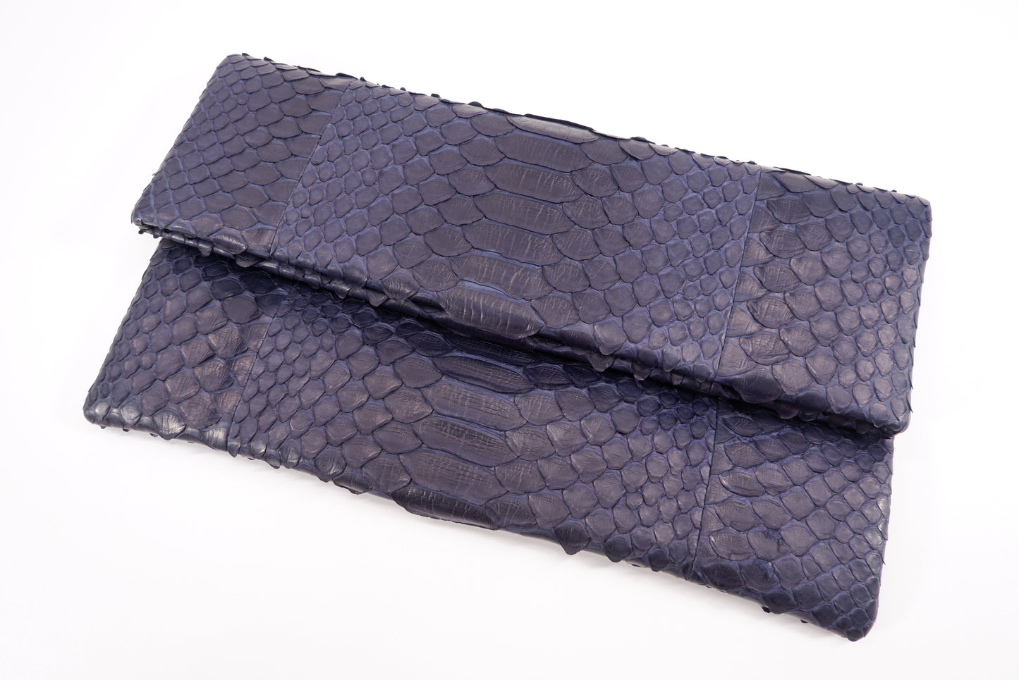 PELGIO Genuine Python Skin Leather Magnetic Fold Clutch Bag Purse