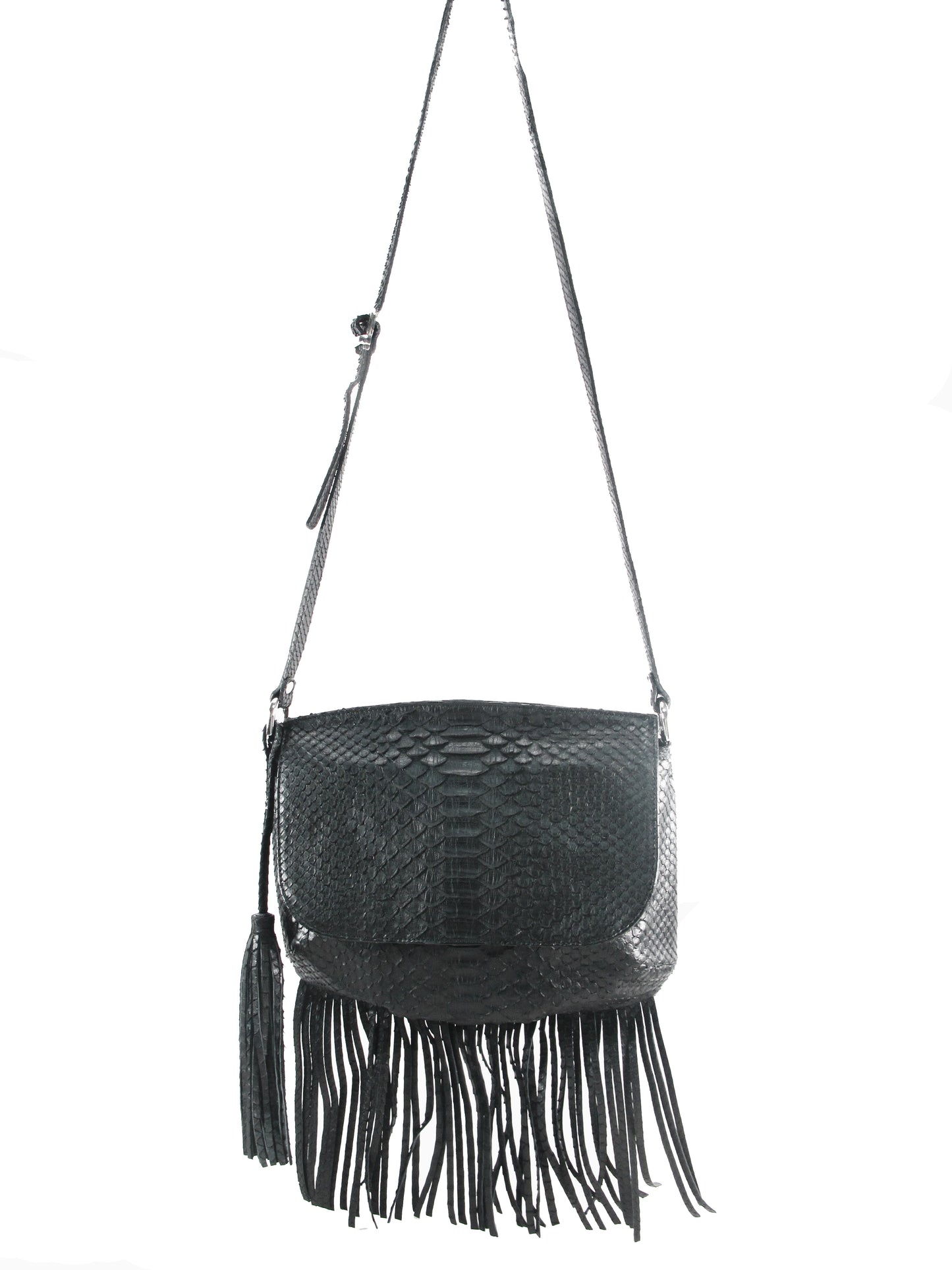 PELGIO Genuine Python Skin Leather Crossbody Bohemian Bag Purse