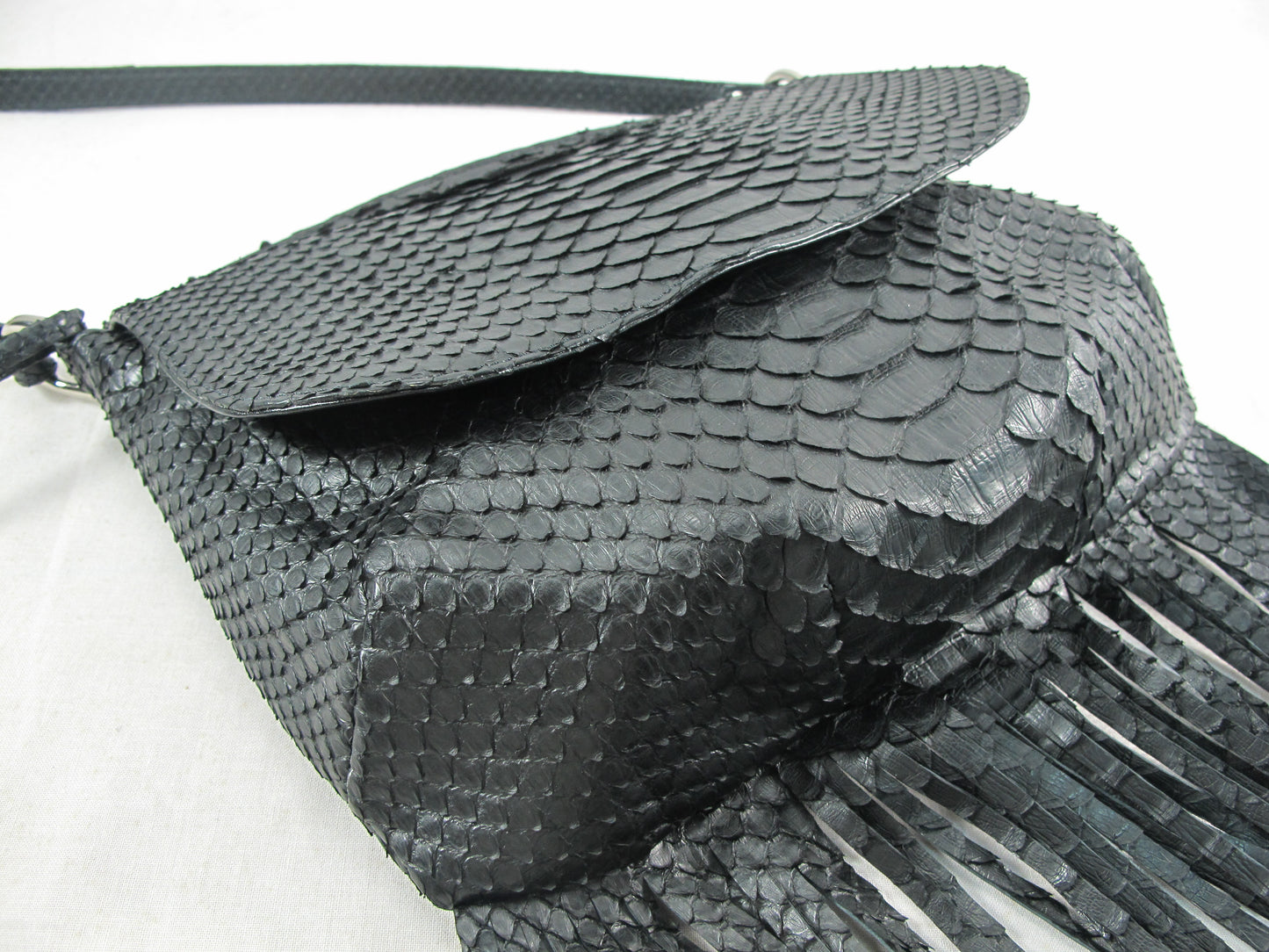 PELGIO Genuine Python Skin Leather Crossbody Bohemian Bag Purse