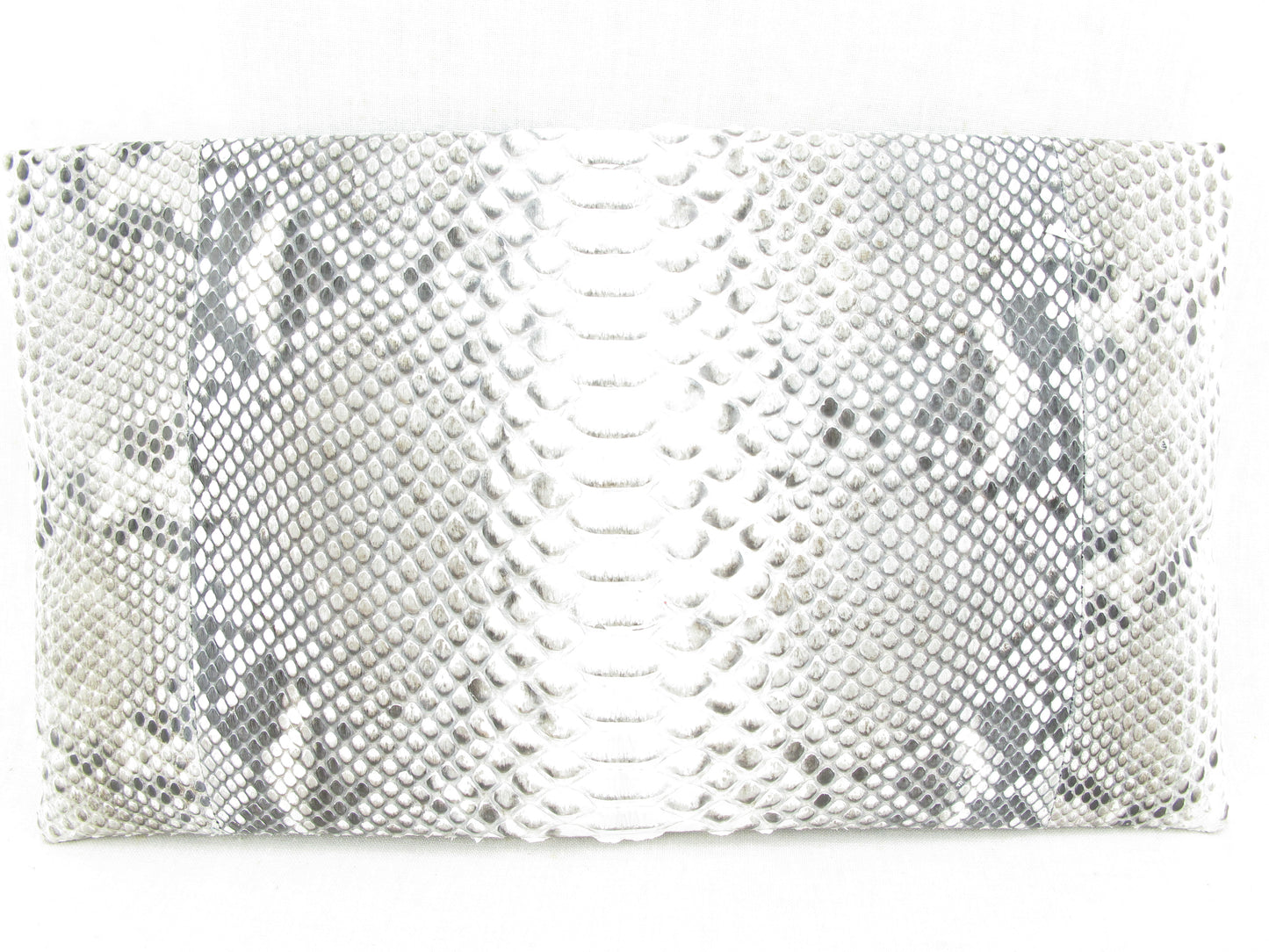 PELGIO Genuine Python Skin Leather Magnetic Fold Clutch Bag Purse