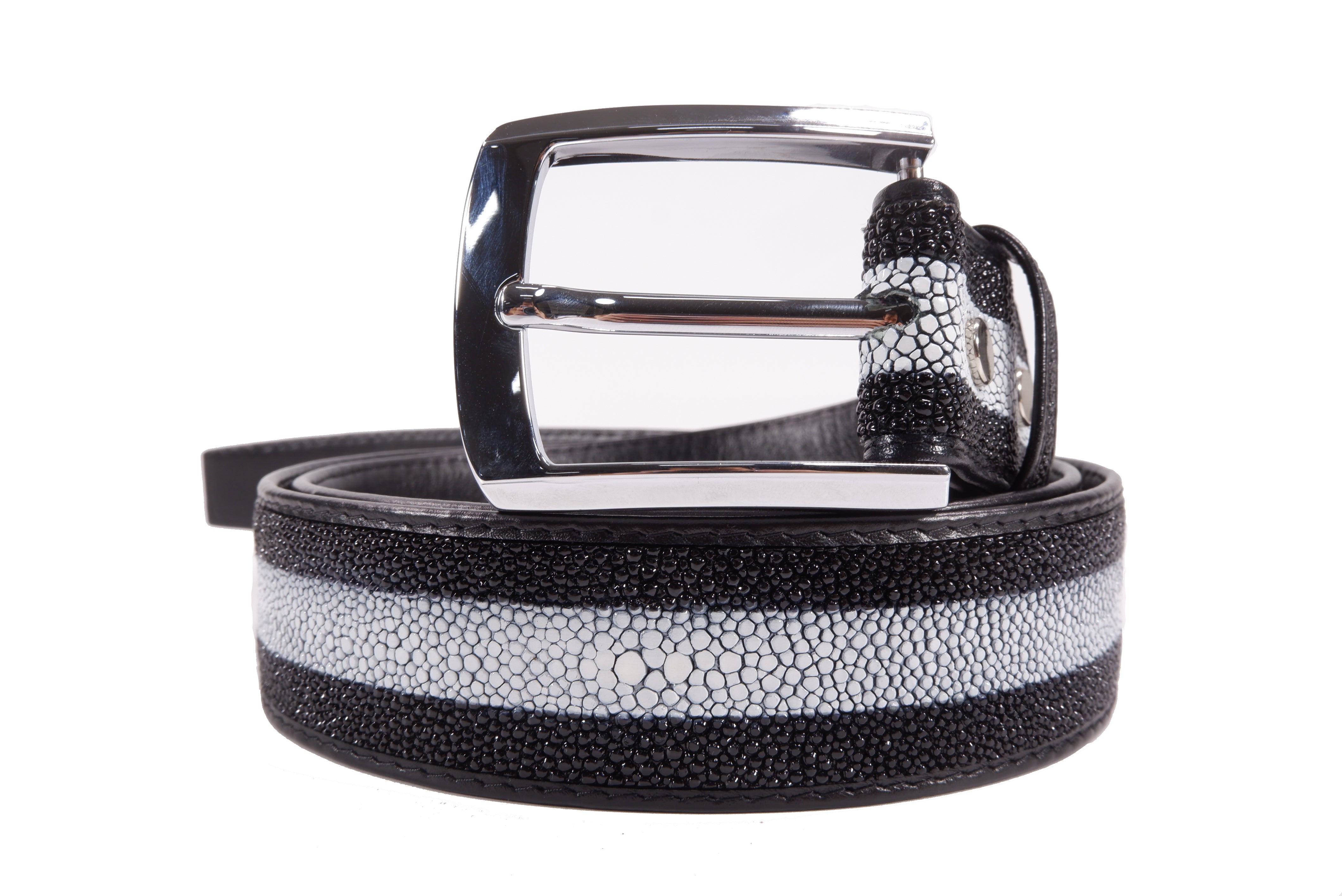 Stingray Print (Imitation) Western Style Belt Black main image 1