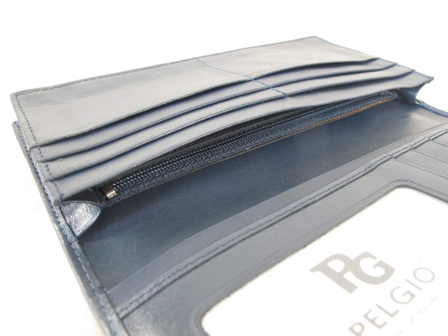 Genuine Row Stingray Skin Leather Long Checkbook Wallet