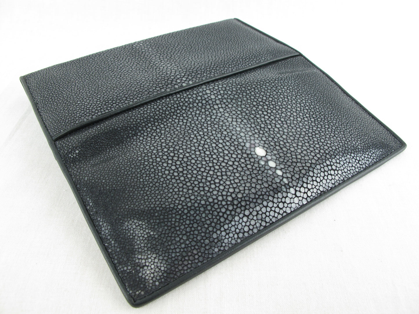Genuine Polished Stingray Skin Leather Women's Long Clutch Wallet Purse