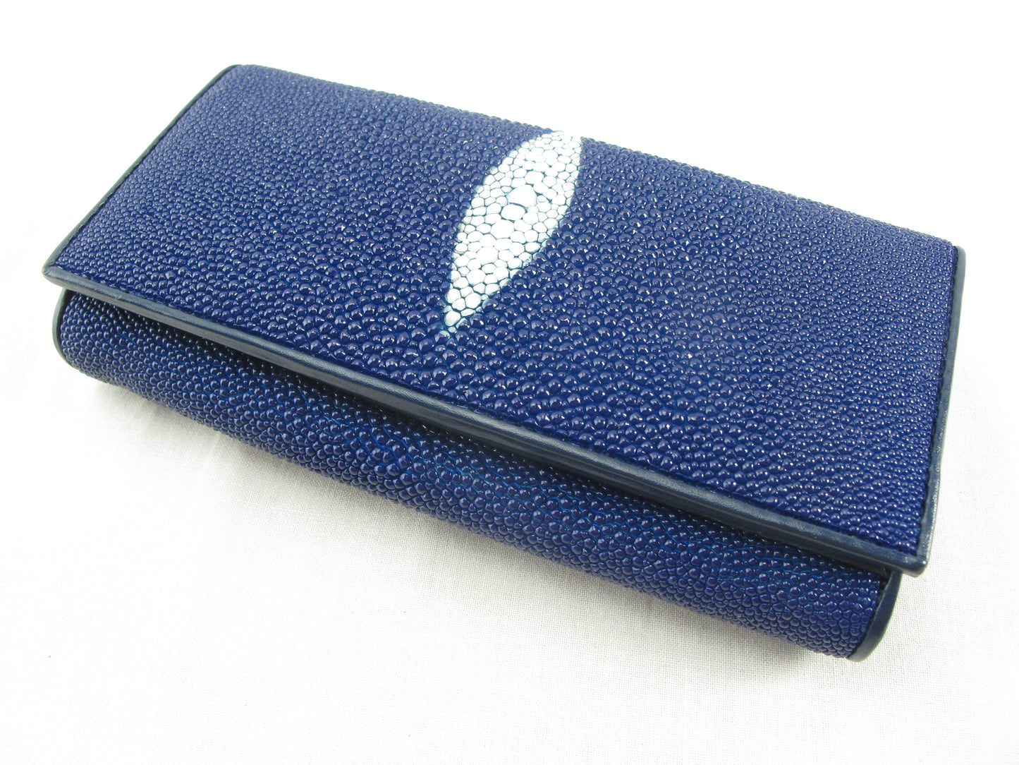 Genuine Stingray Skin Leather Women's Long Clutch Wallet Purse