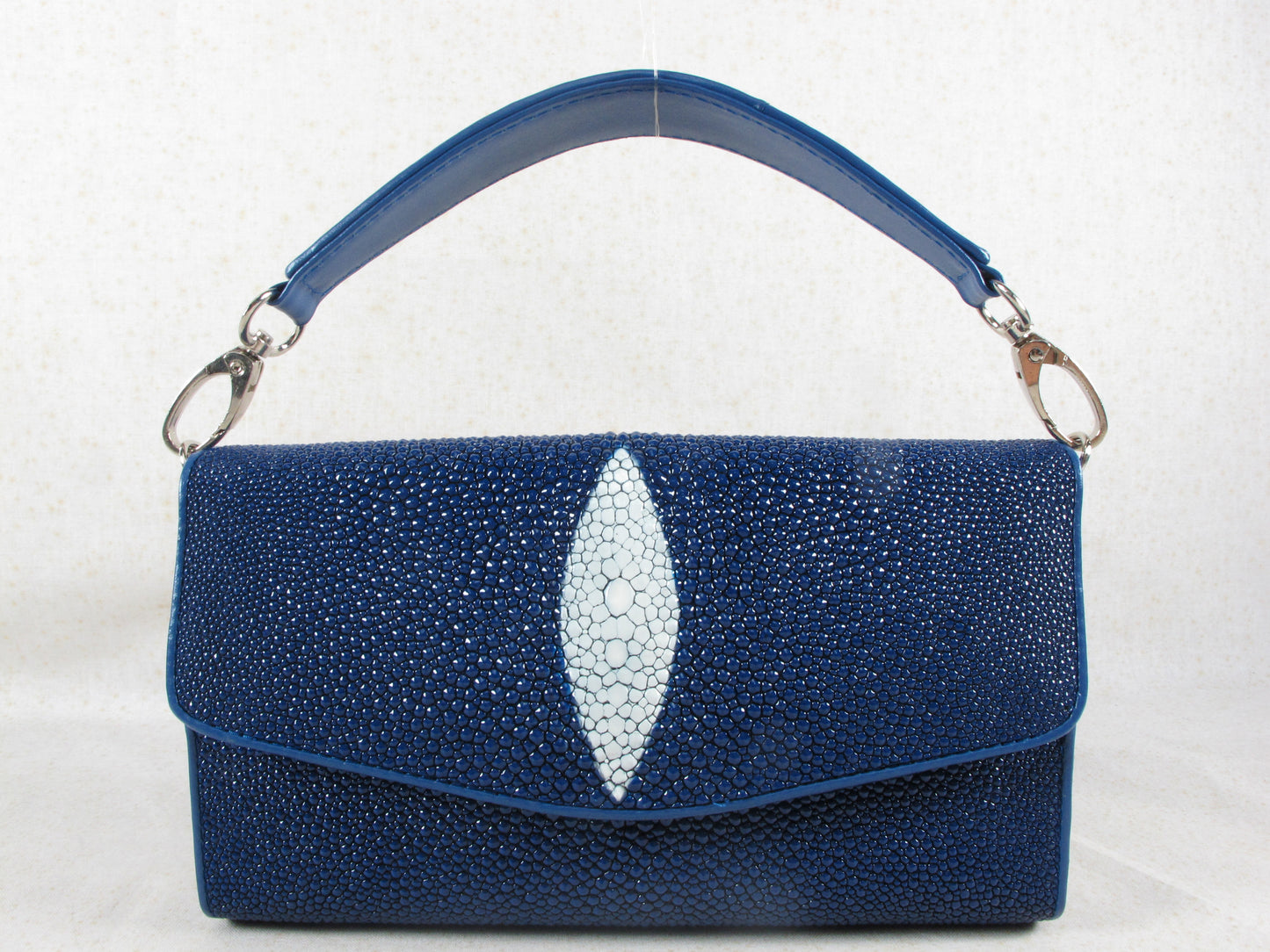 PELGIO Genuine Stingray Skin Leather Women's Clutch & Shoulder Bag