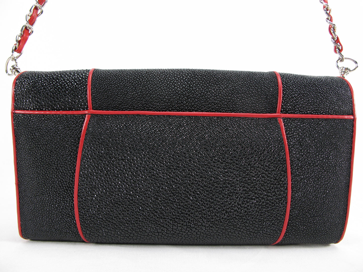 PELGIO Genuine Stingray Skin Leather Women's Clutch & Shoulderbag Purse