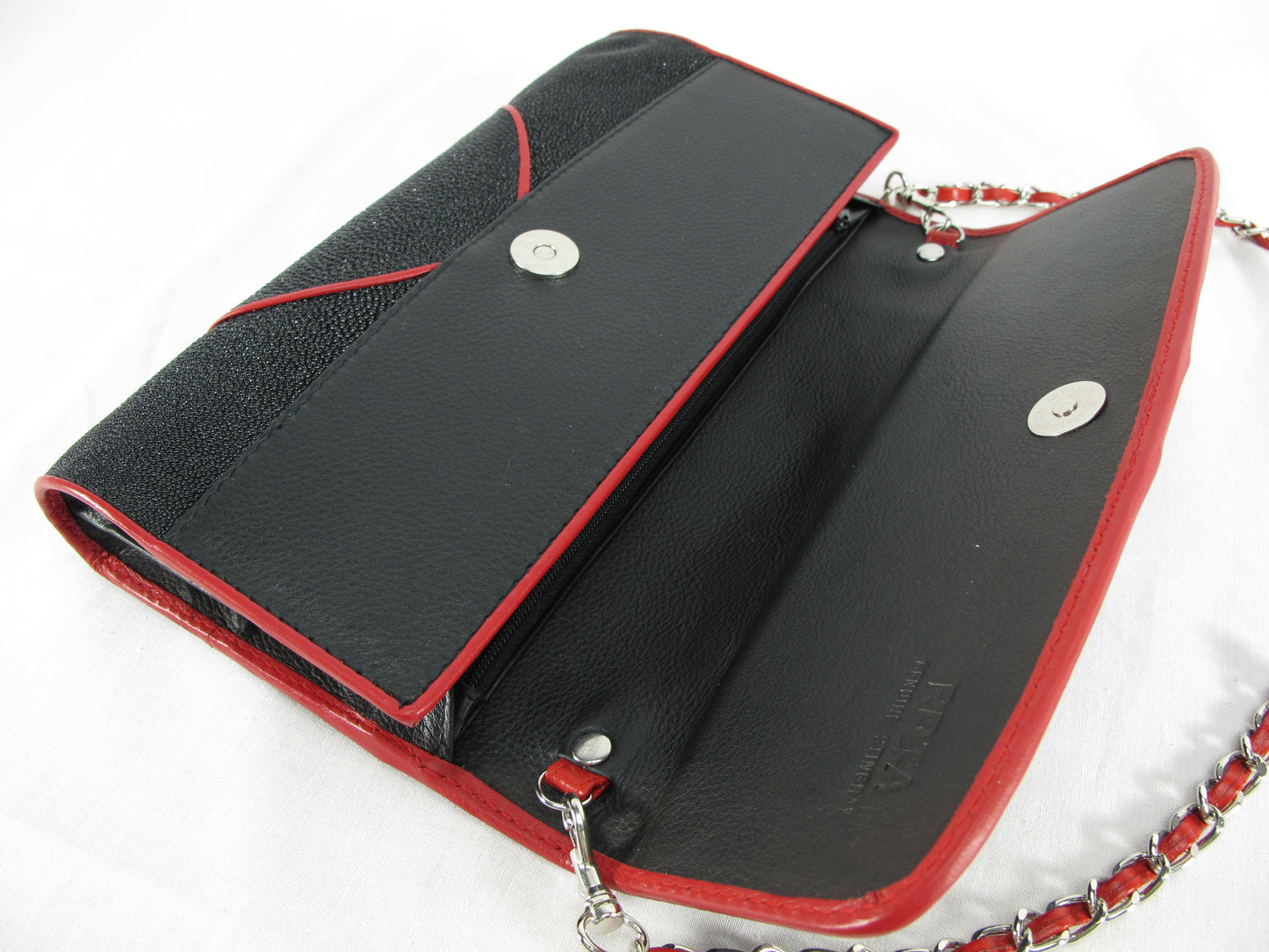 PELGIO Genuine Stingray Skin Leather Women's Clutch & Shoulderbag Purse