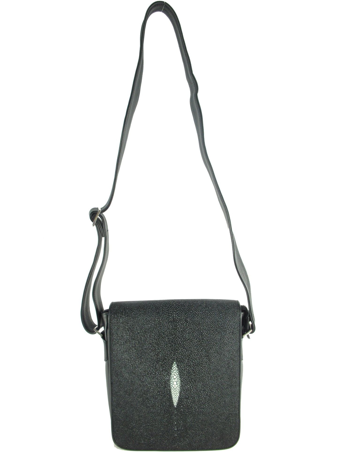 Genuine Stingray Skin Leather Men's Crossbody Messenger Bag