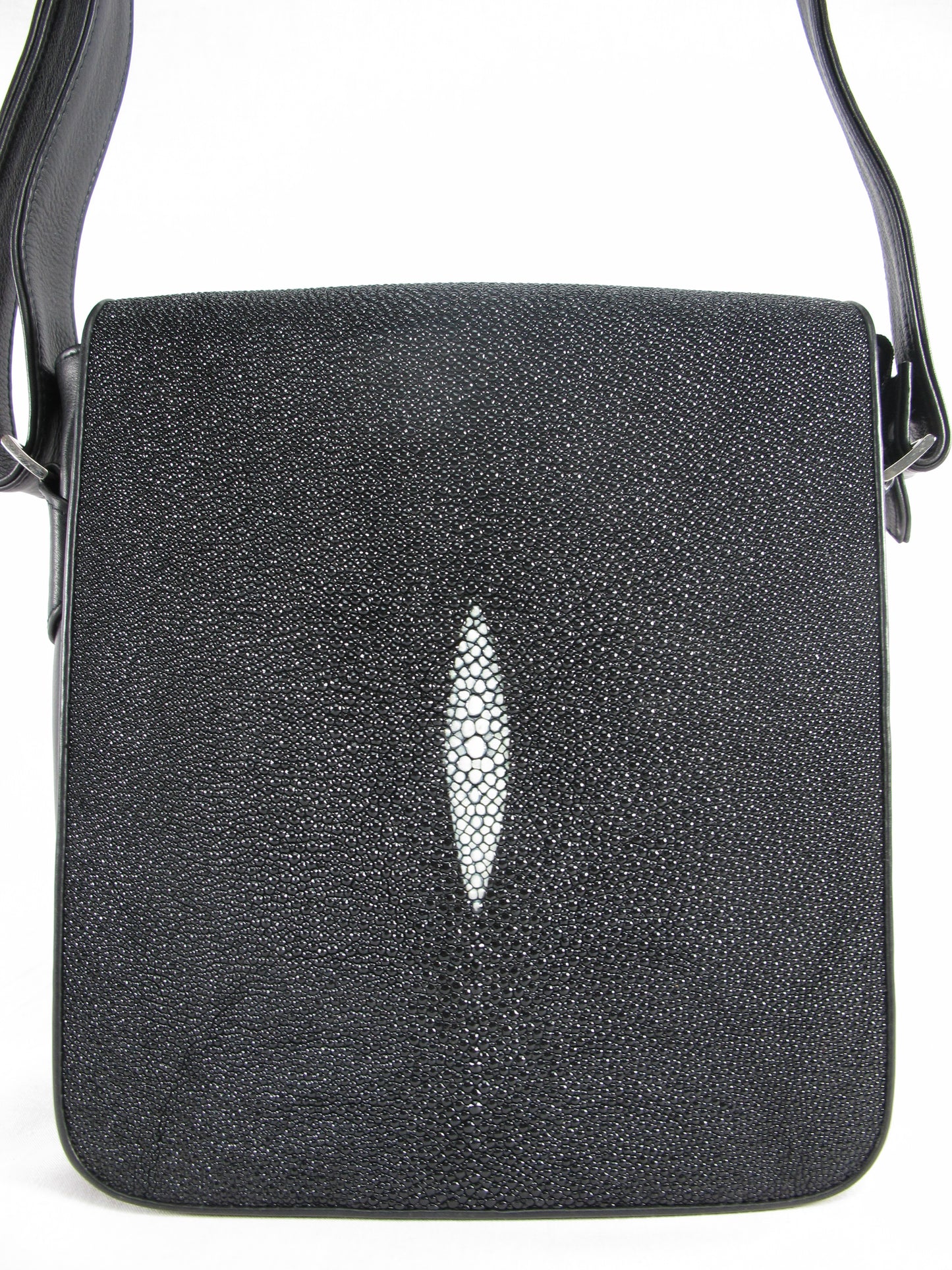 Genuine Stingray Skin Leather Men's Crossbody Messenger Bag