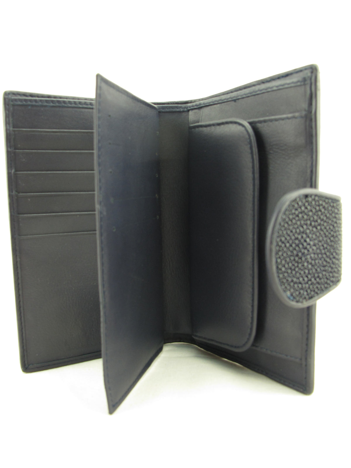 Genuine Stingray Skin Leather Medium Clutch Wallet Coins Purse