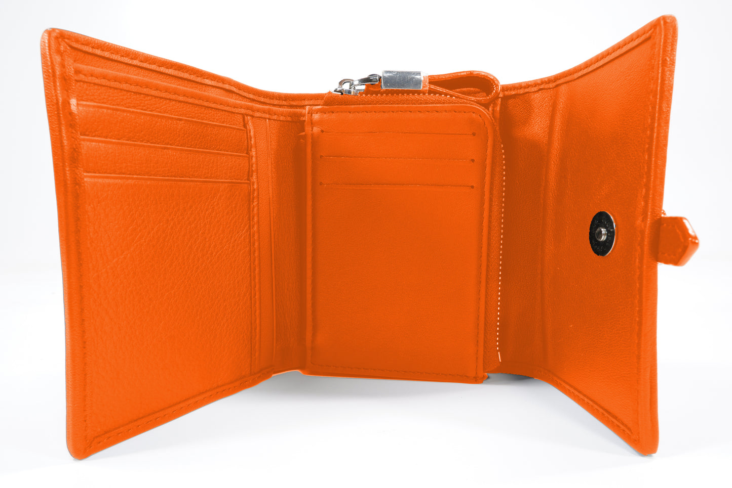 Genuine Stingray Skin Leather Medium Clutch Wallet Zip Coins Purse with Silver Buckle
