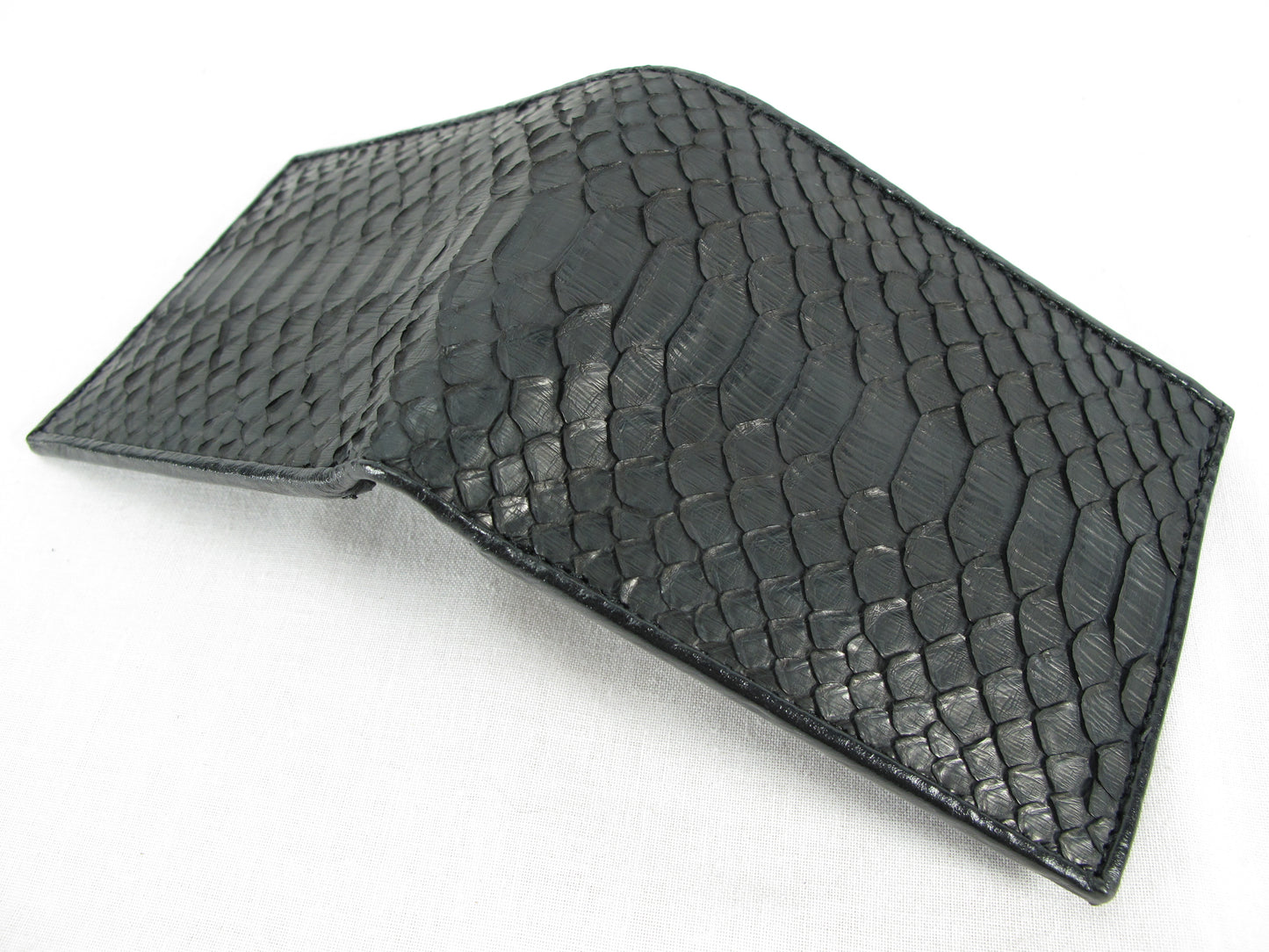 Genuine Python Belly Snake Skin Leather Soft Bifold Wallet