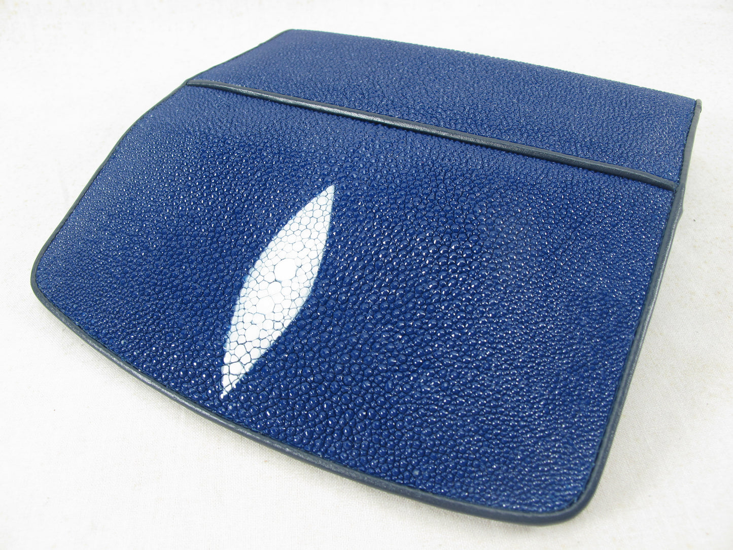 Genuine Stingray Skin Leather Women's Trifold Clutch Wallet Purse