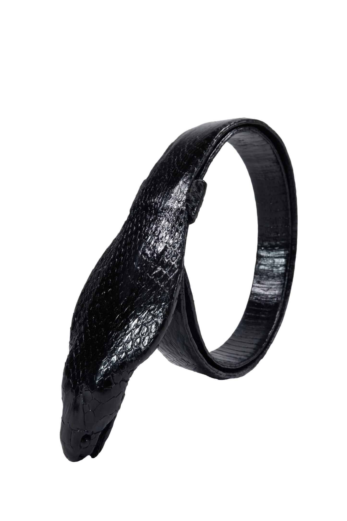 Genuine Cobra Snake Skin with Head Leather Dress Belt