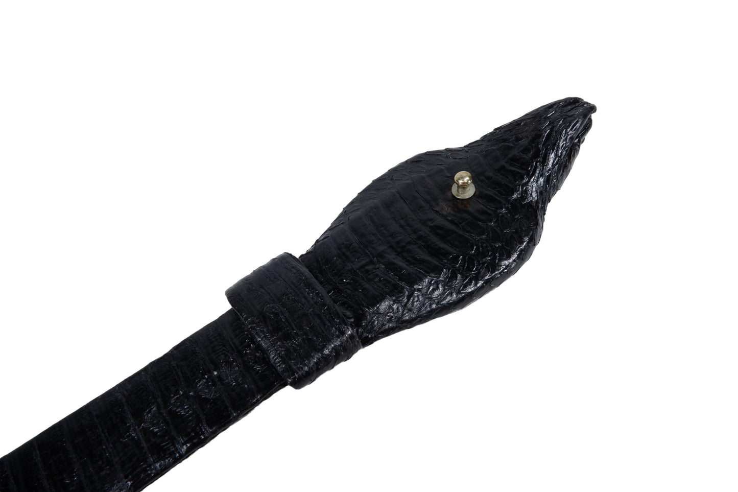 Genuine Cobra Snake Skin with Head Leather Dress Belt
