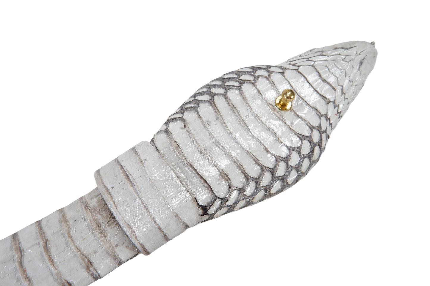 Genuine Cobra Snake Skin with Head Leather Dress Belt