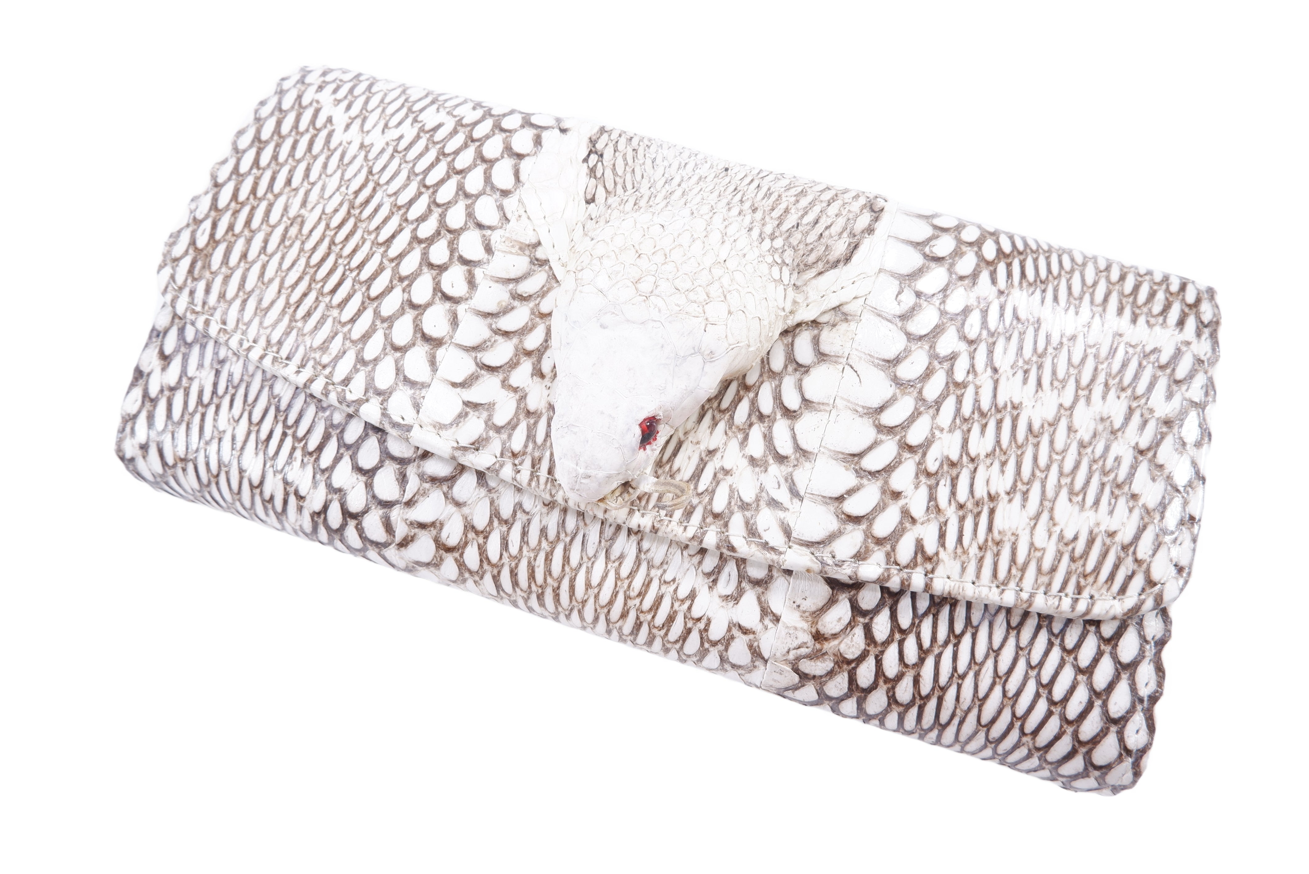Genuine Cobra Snake Skin with Head Women's Trifold Clutch Wallet Purse ...