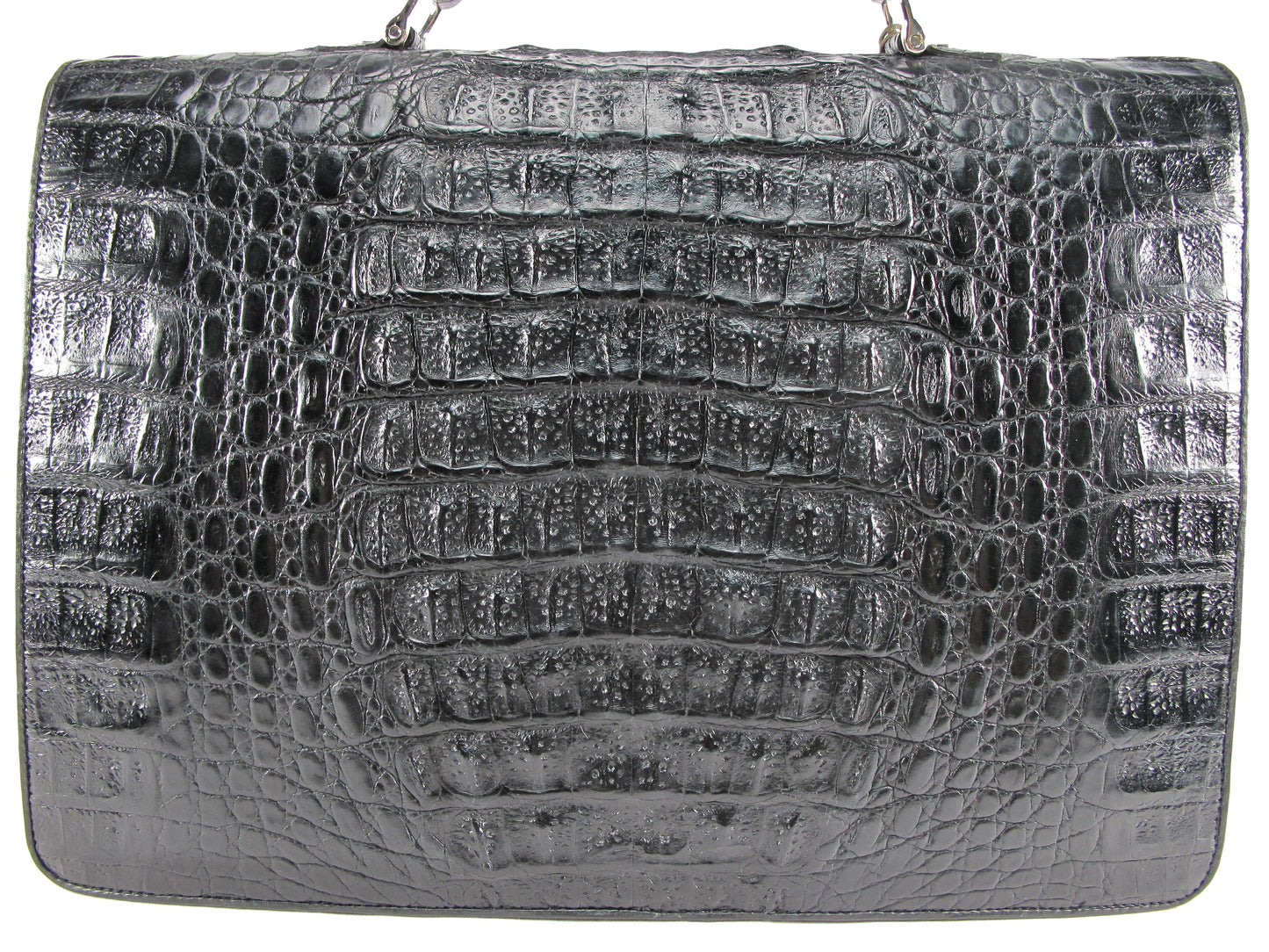 Genuine Caiman Crocodile Skin Leather Men's Handbag Briefcase