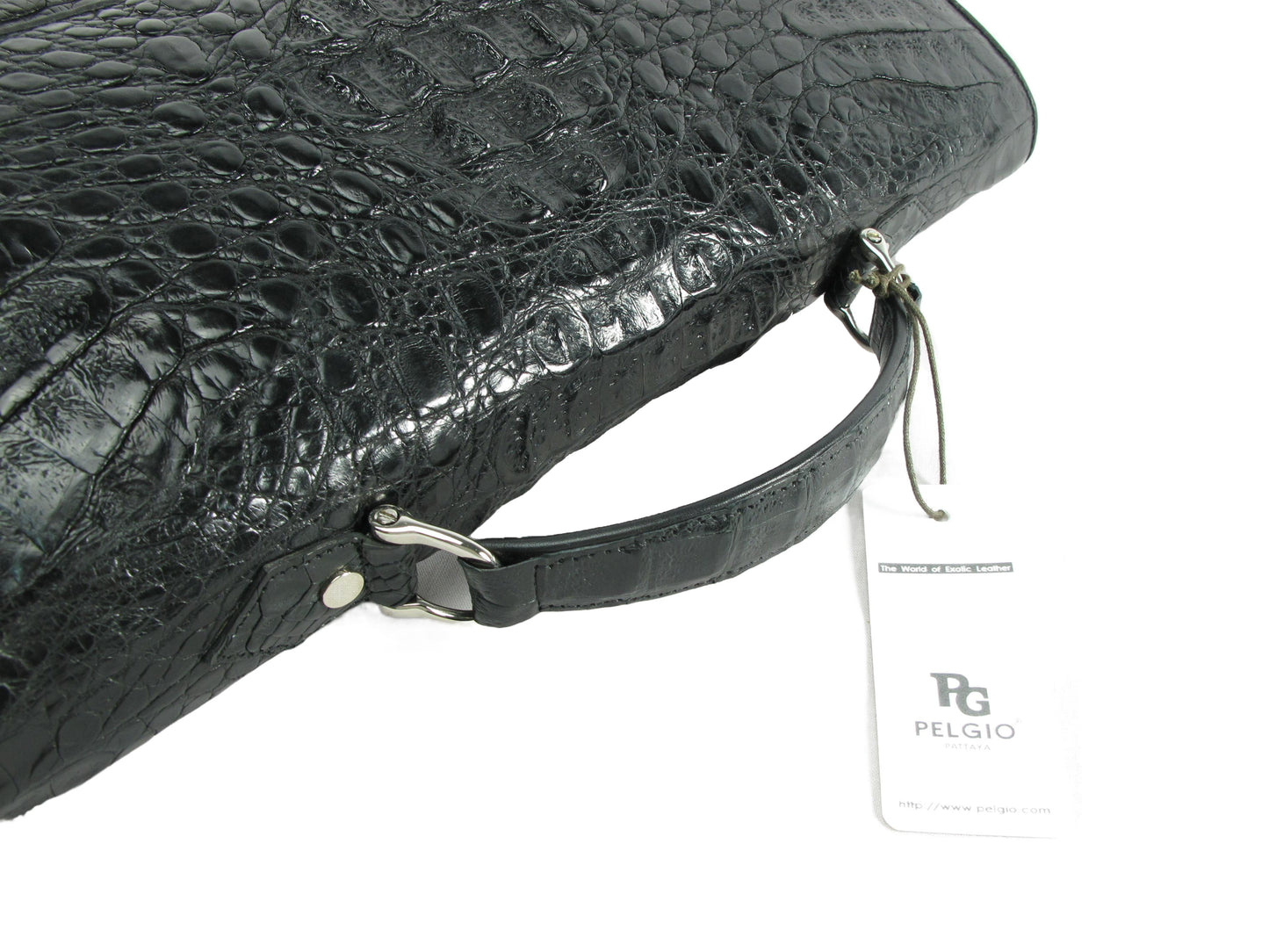 Genuine Caiman Crocodile Skin Leather Men's Handbag Briefcase