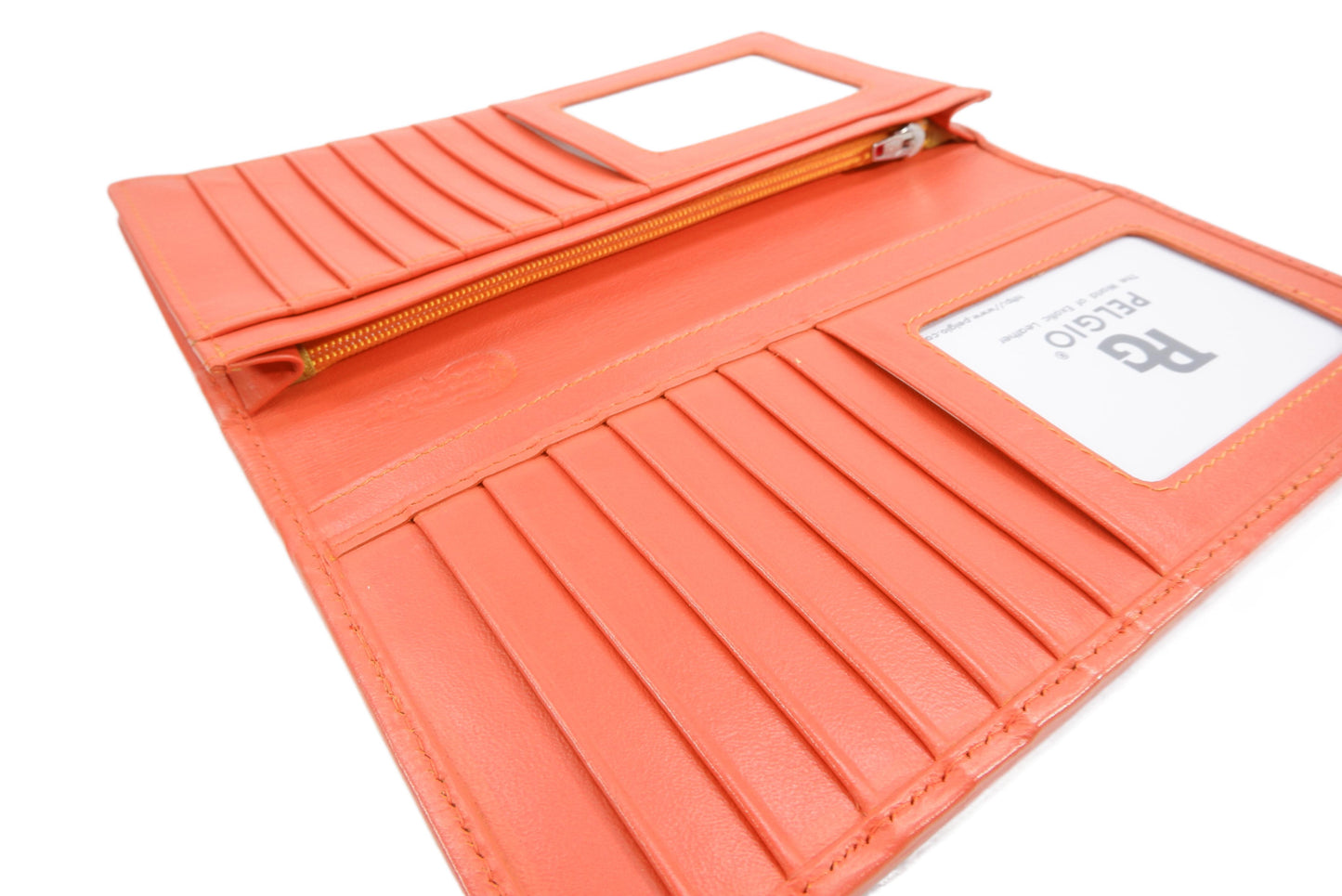 Genuine Caiman Crocodile Hornback Skin Leather Checkbook Long Wallet