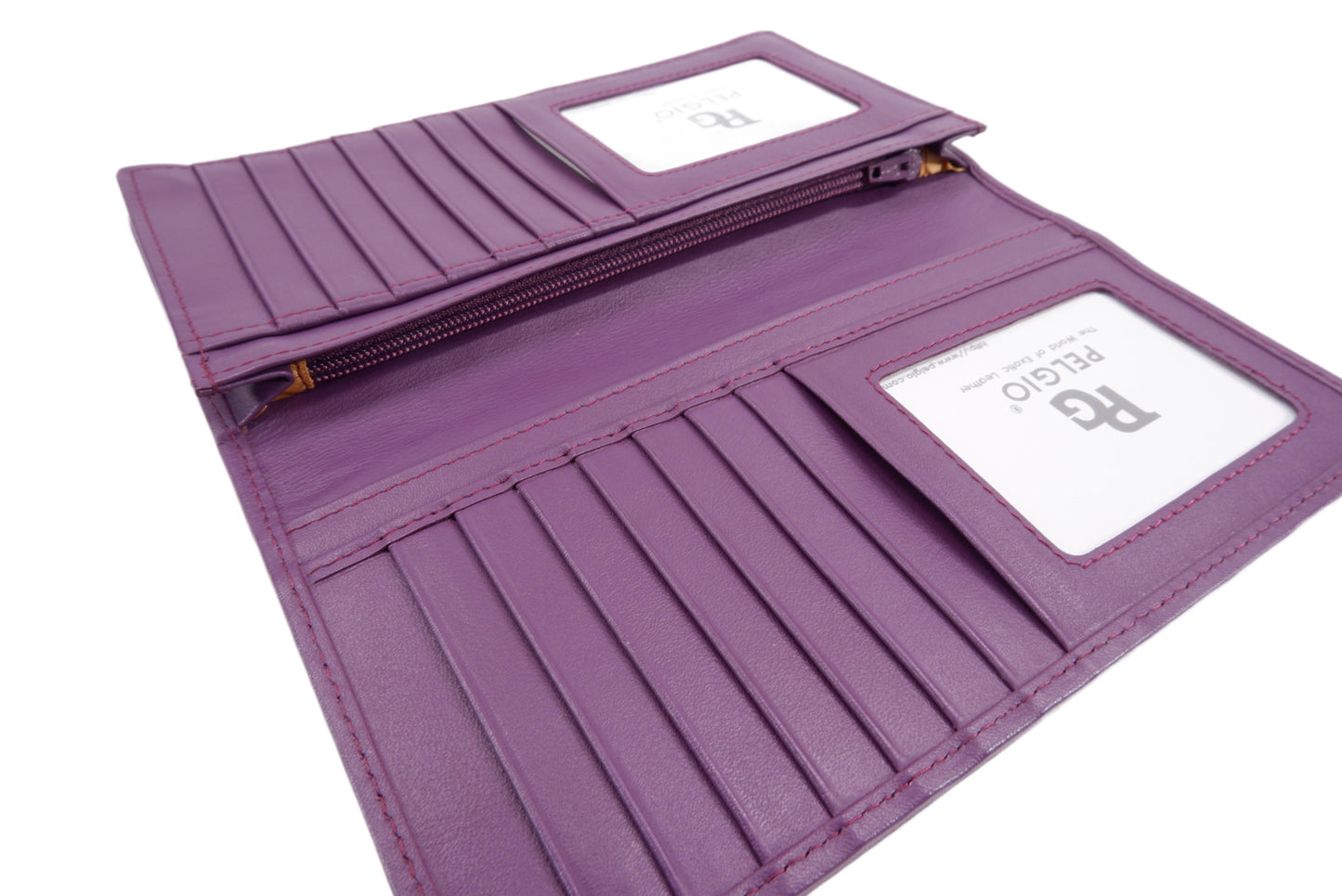 Genuine Caiman Crocodile Hornback Skin Leather Checkbook Long Wallet