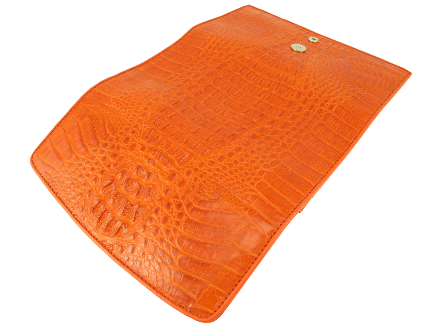 Genuine Caiman Crocodile Hornback Skin Leather Women's Trifold Clutch Wallet Purse