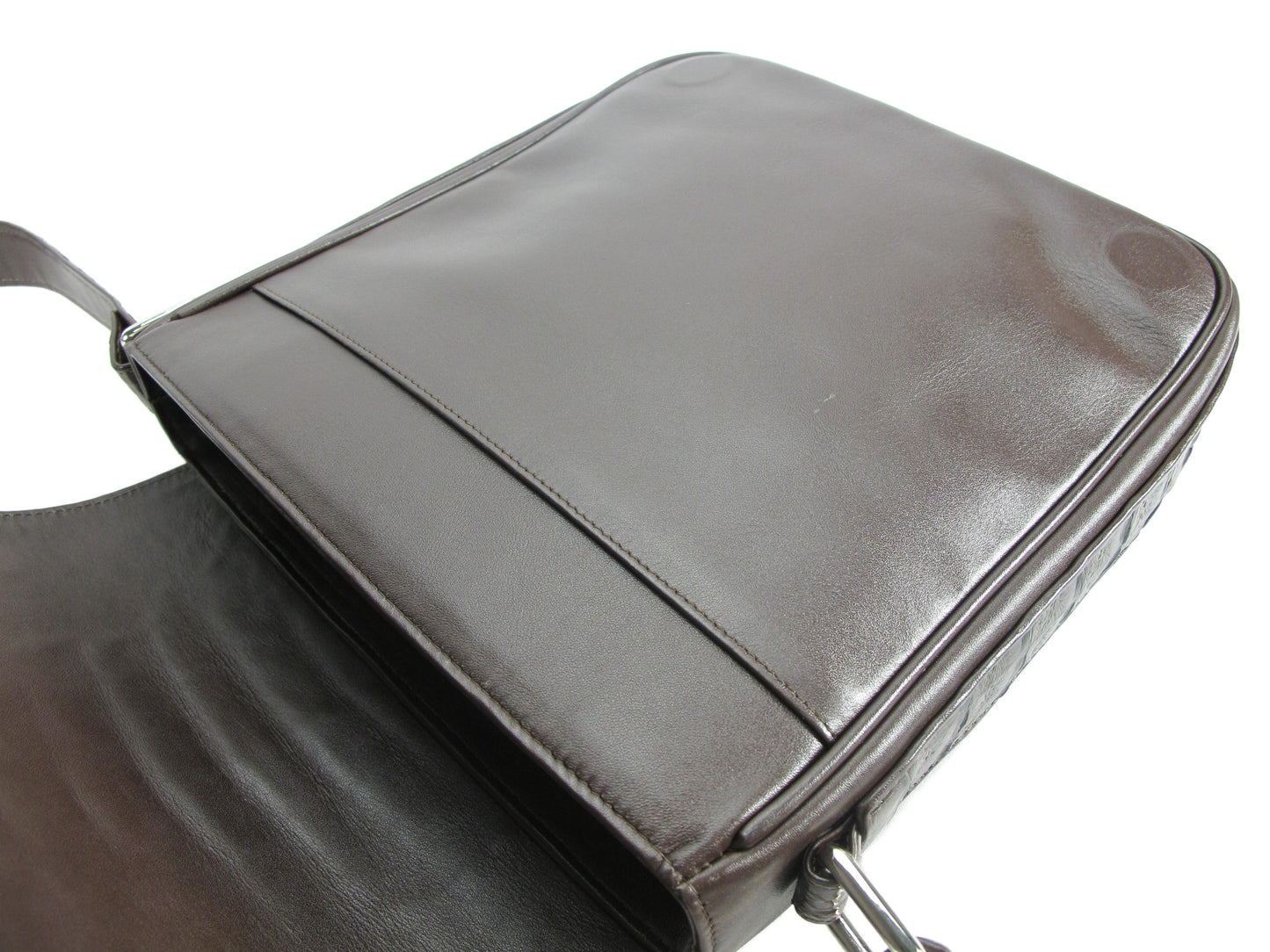 Genuine Crocodile Caiman Skin Leather Men's Crossbody Messenger Bag